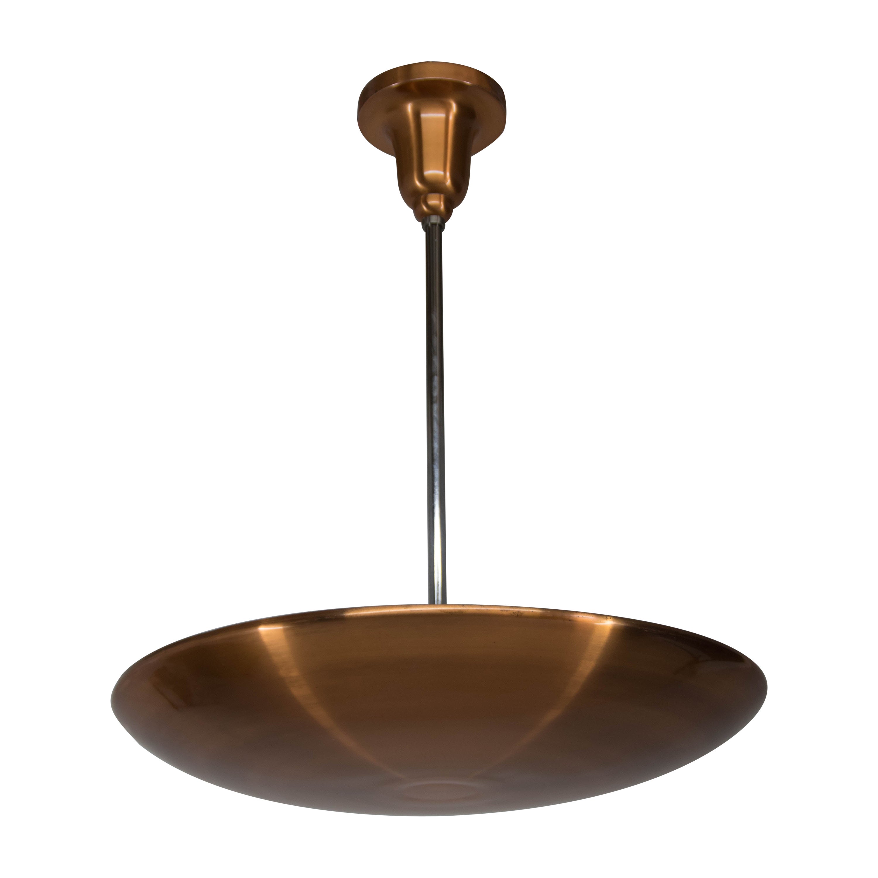 Bauhaus / Functionalist Copper Pendant by IAS, 1930s