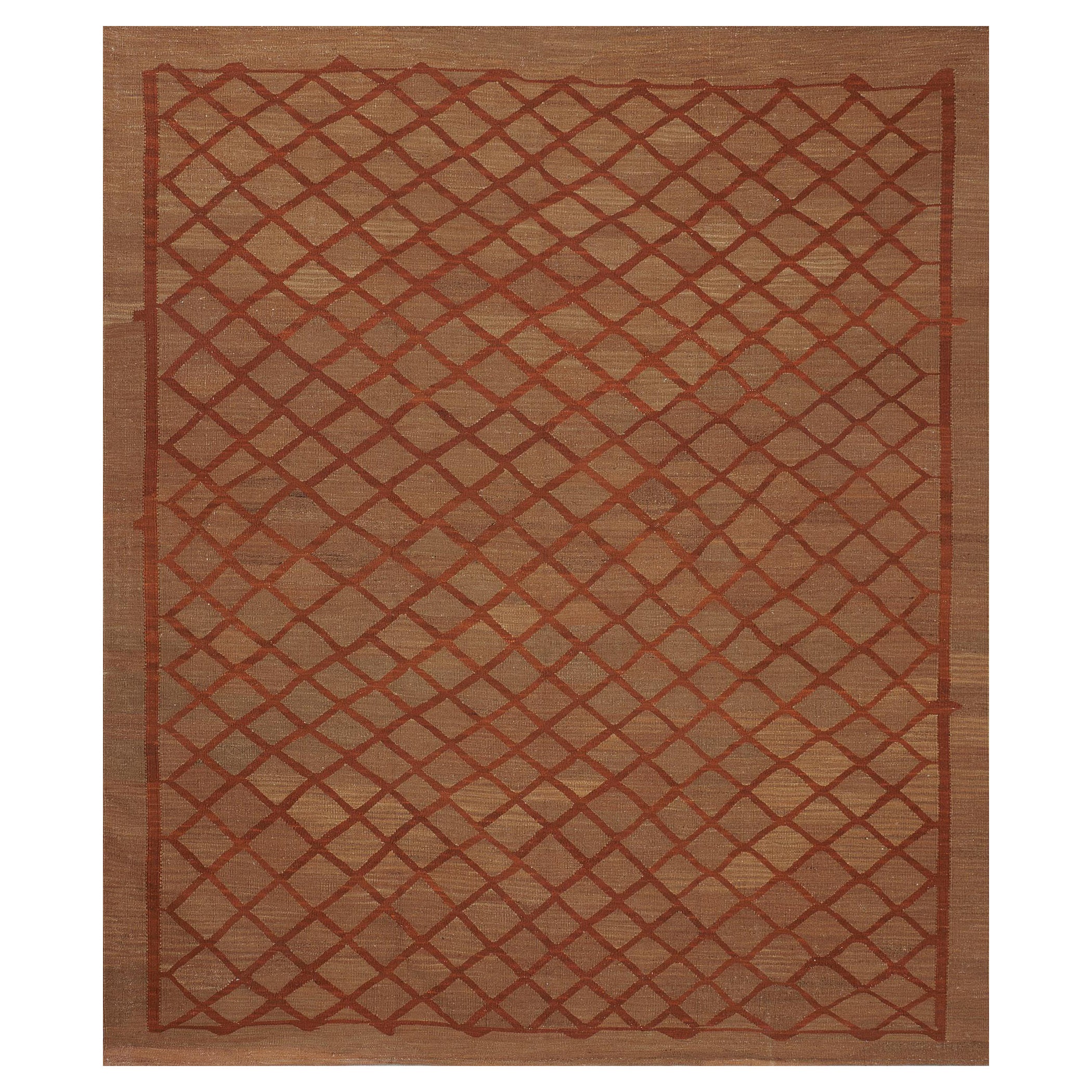 Contemporary Handwoven Wool Kilim Rug