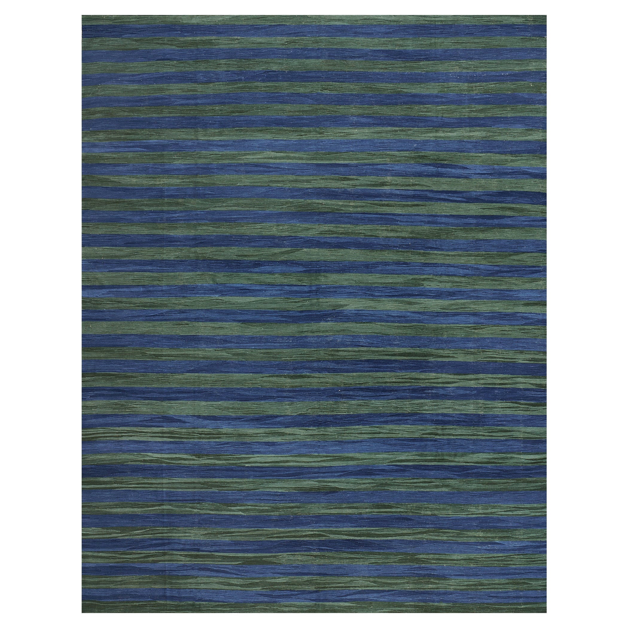 Contemporary Handwoven Wool Kilim Rug For Sale
