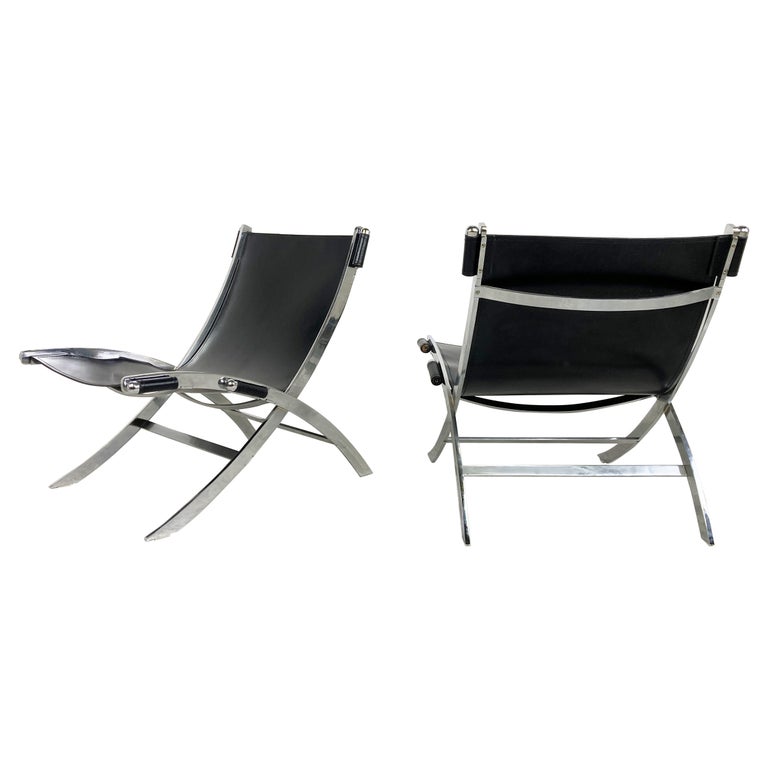 Scissor Lounge Chairs by Paul Tuttle and Antonio Citterio for Flexform, 1980s For Sale at 1stDibs
