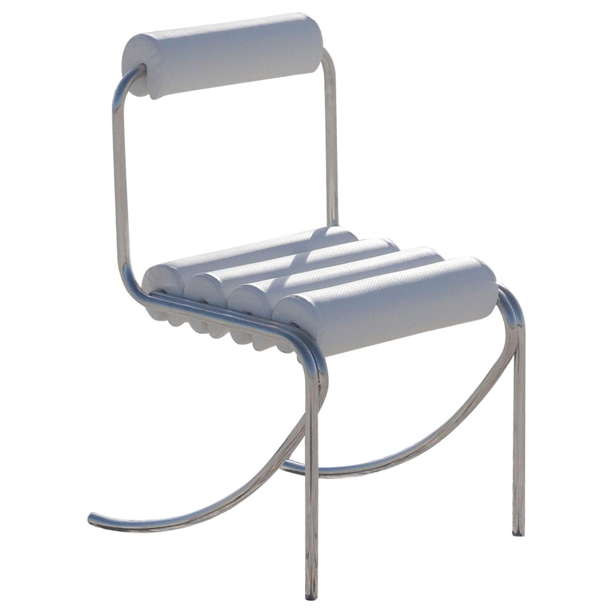 Elegg röhrenförmiger Stuhl B mit geschwungener Rückenlehne von Studio Christinekalia im Angebot