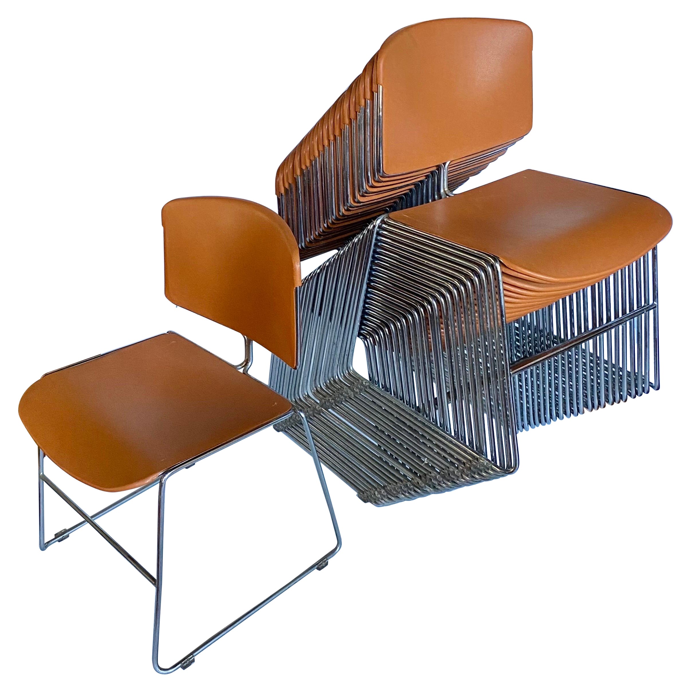 Chaises de conférence Max Stacker modernes du milieu du siècle dernier par Steelcase, 1970 en vente