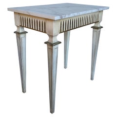 Louis XVI Neoclassical Style Italian Marble Console or Center Table