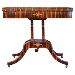 Very Fine 19th Century Regency Calamander and Inlaid Game Table