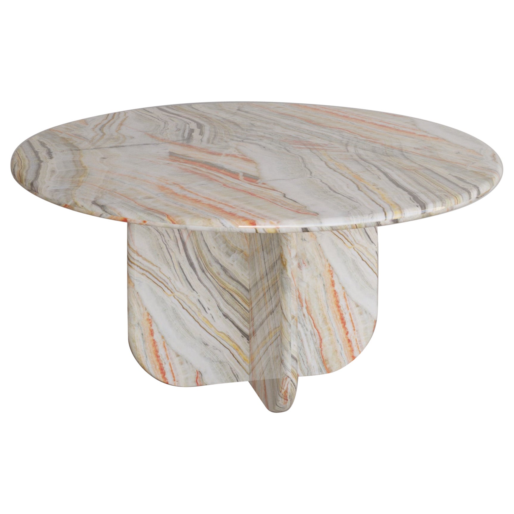 Rainbow Onyx Ètoile Dining Table I by The Essentialist For Sale