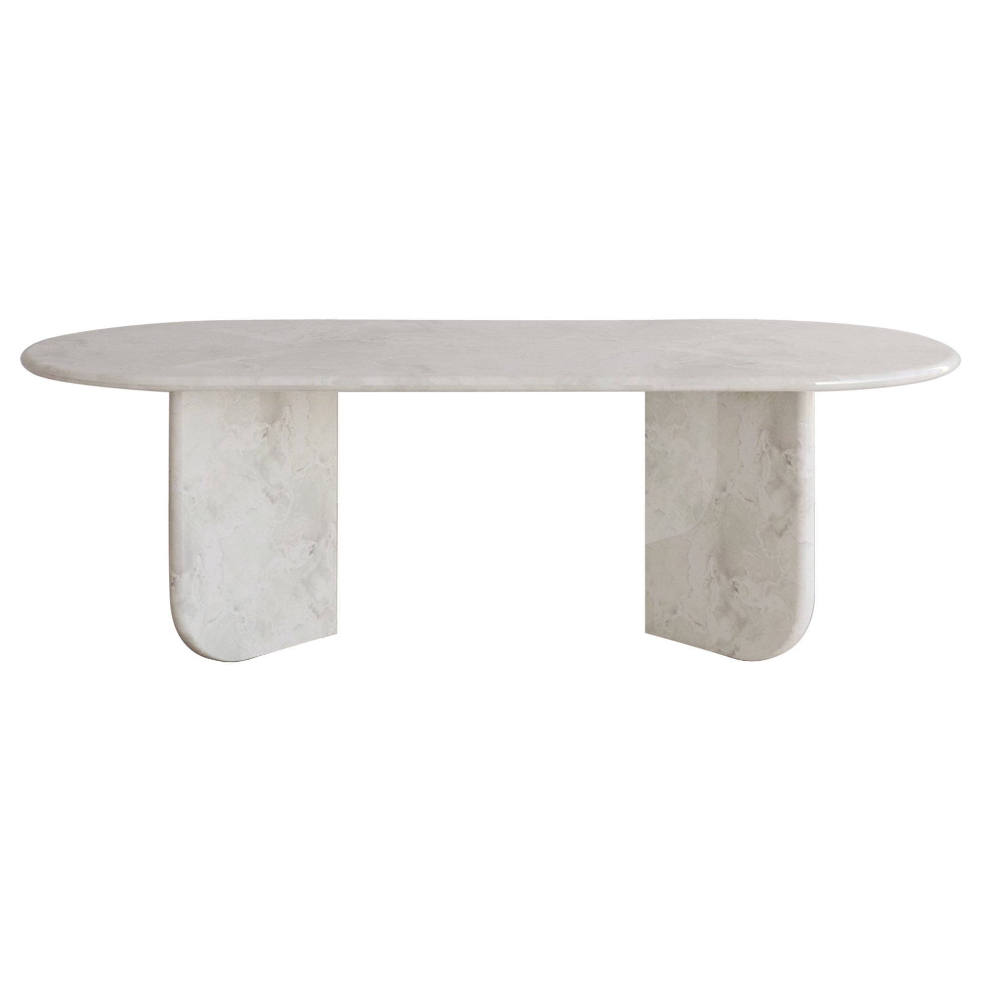 Bianco Onyx Ètoile Dining Table ii by the Essentialist For Sale