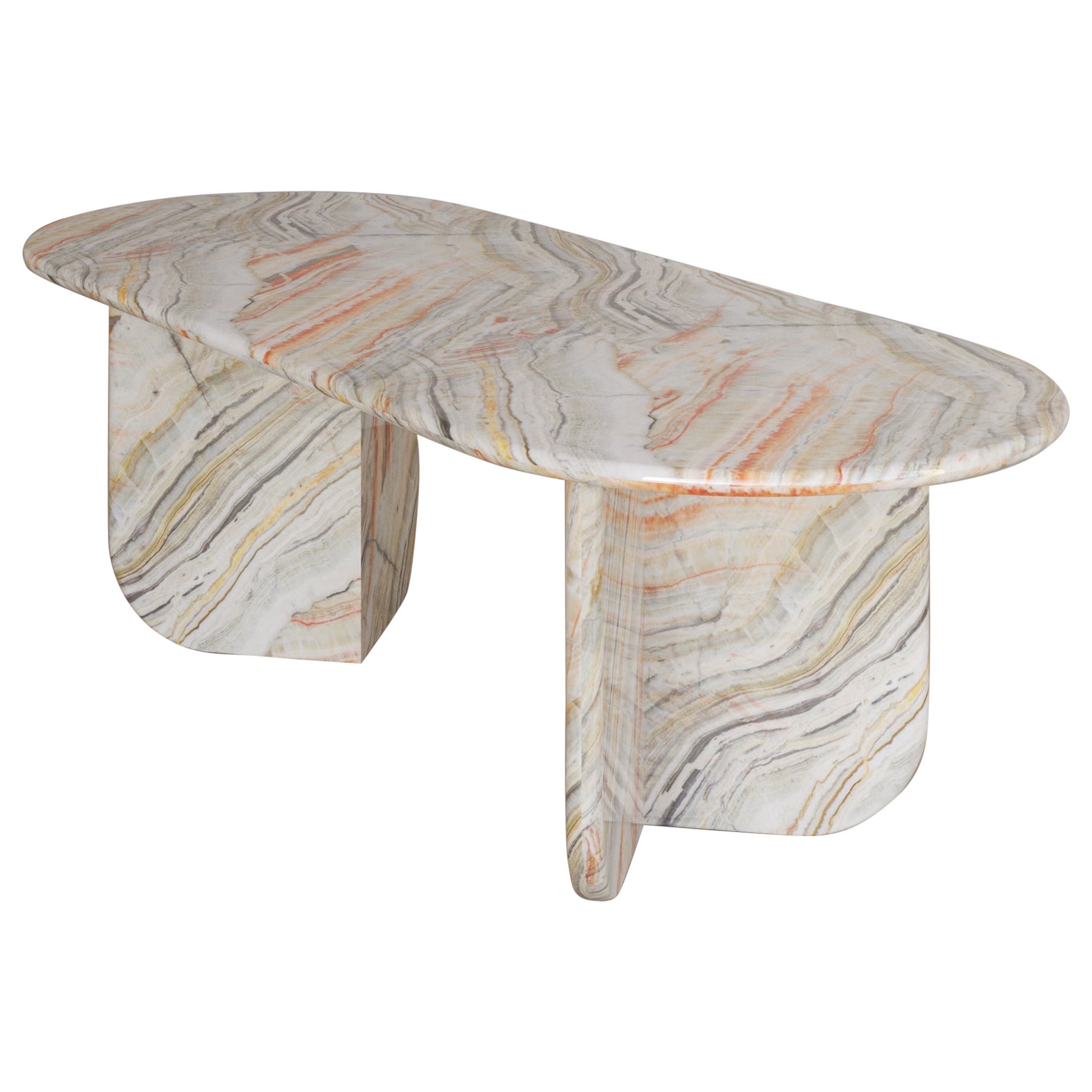 Rainbow Onyx Ètoile Dining Table II by the Essentialist For Sale