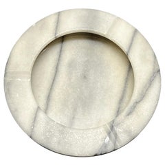 Vintage Midcentury Carrara Marble Ashtray 