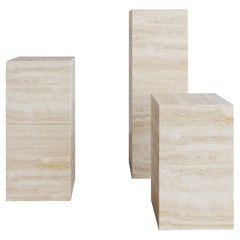 650mm Nude Travertine Ètoile Pedestal by The Essentialist