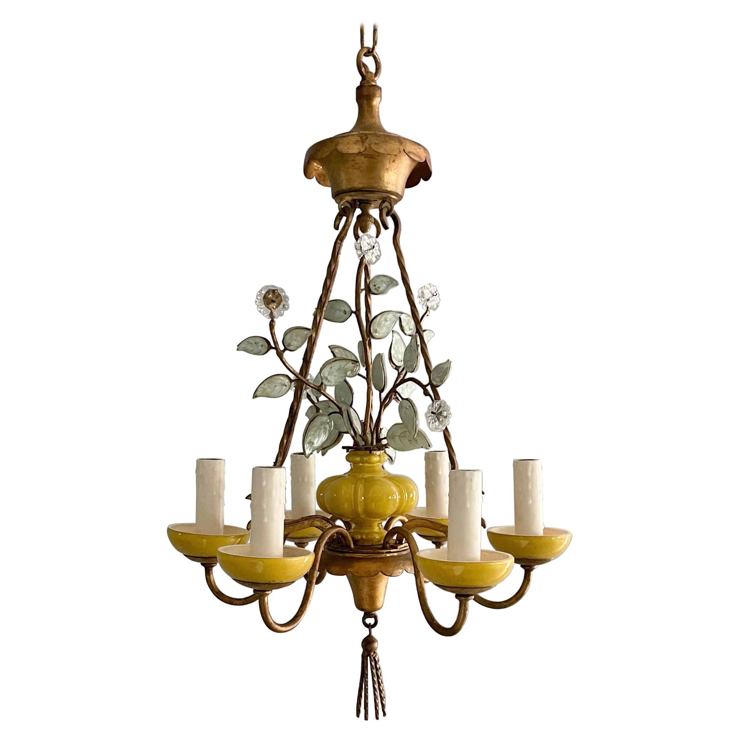 French Bagués-style Chandelier Imported by Paul Ferrante, Los Angeles