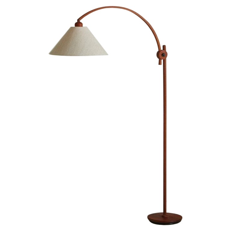 Adjustable Teak Floor Lamp by Domus, Germany, 1970s at 1stDibs