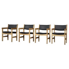 Set of 4 Vintage Midcentury Danish Modern Oak Chairs by Hans J Wegner for GETAMA