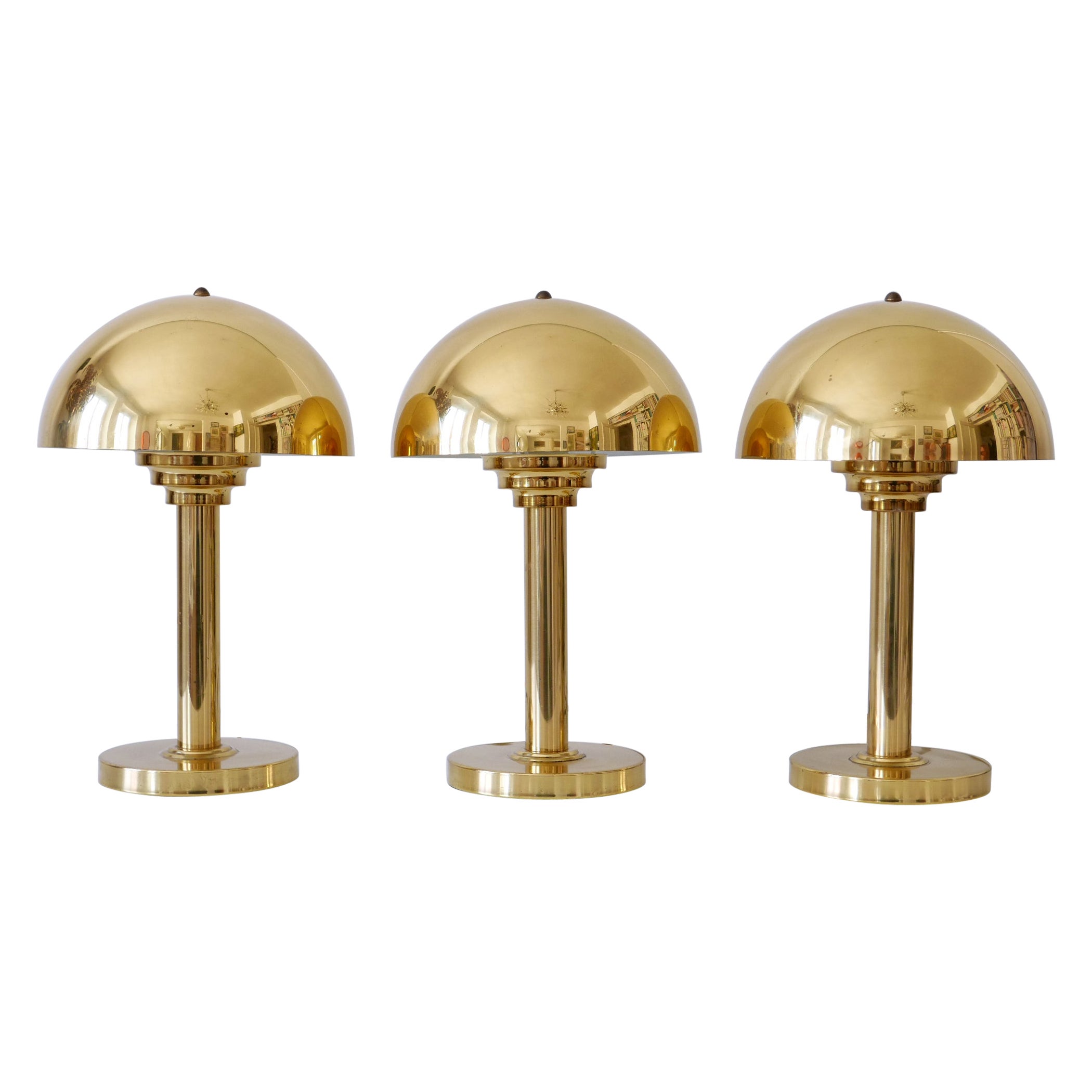 Elegant Mid-Century Modern Brass Table Lamps by WSB, Germany, 1960s For Sale