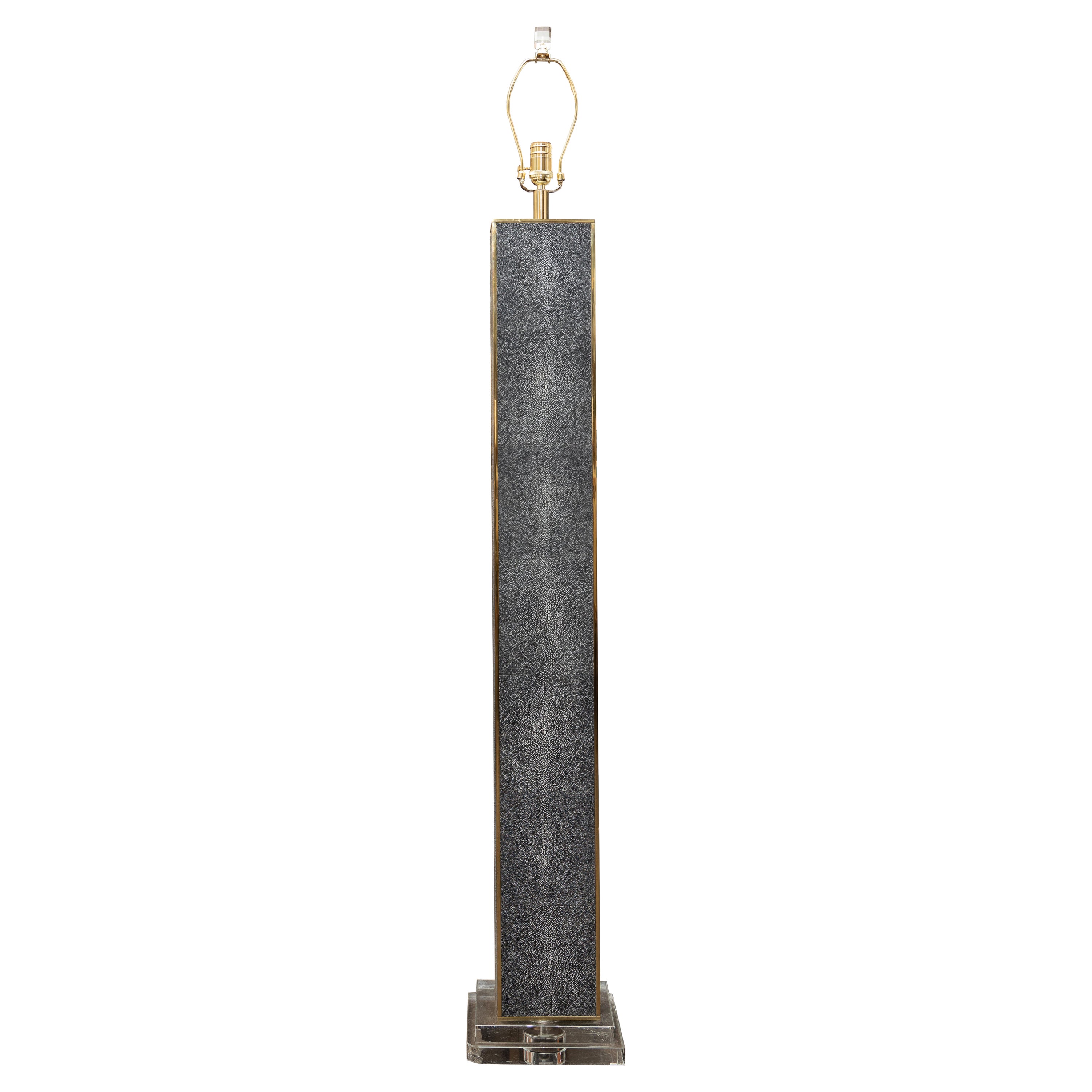 Shagreen Contemporary Floor Lamp For Sale