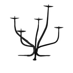 Wrought Iron Cande Holder, France, 1950s