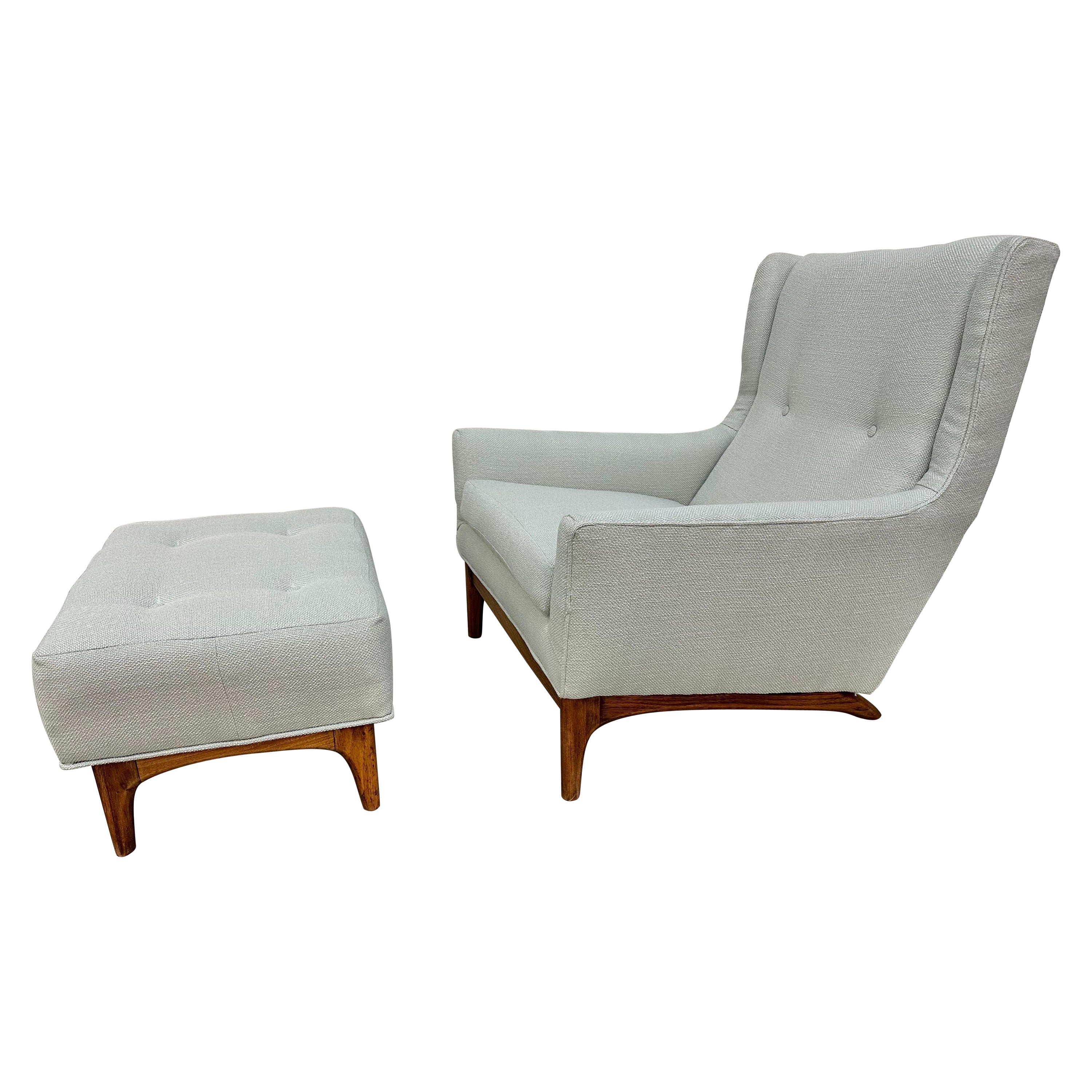 Mid-Century Modern Lounge Chair & Ottoman