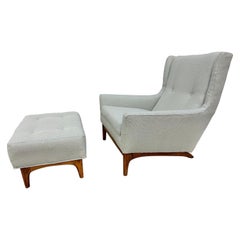 Used Mid-Century Modern Lounge Chair & Ottoman