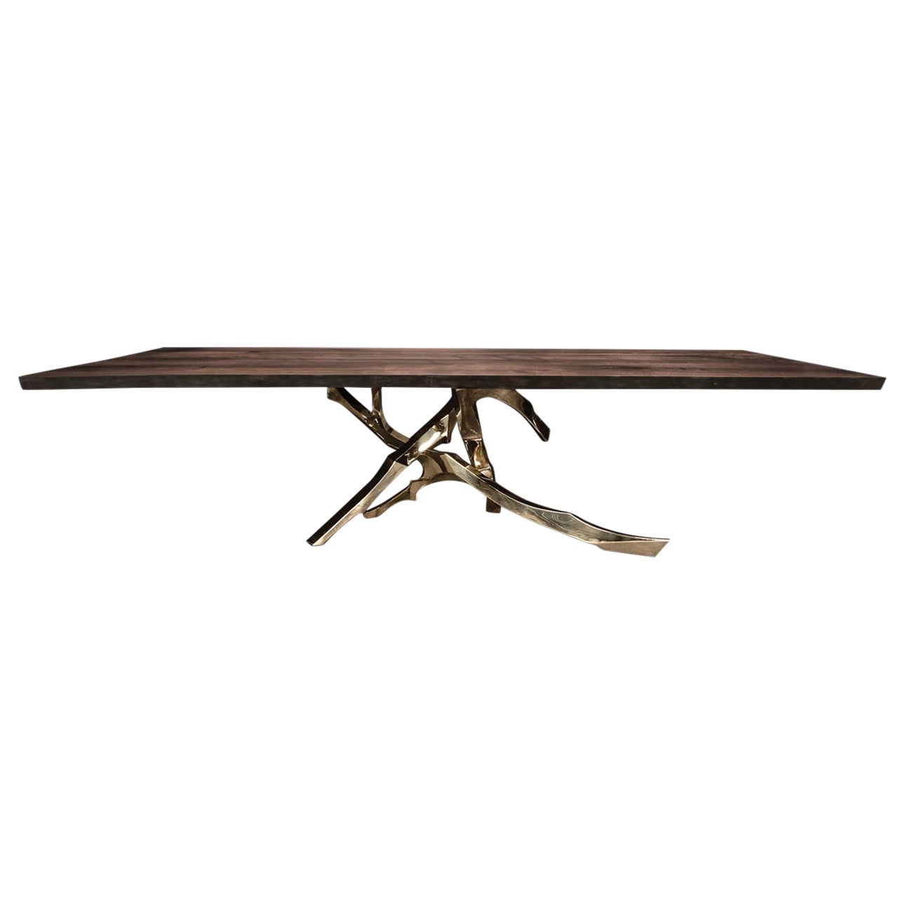 Seamed Grolier Table: Cast Bronze Table Inspired by Nature’s Organic Branches For Sale