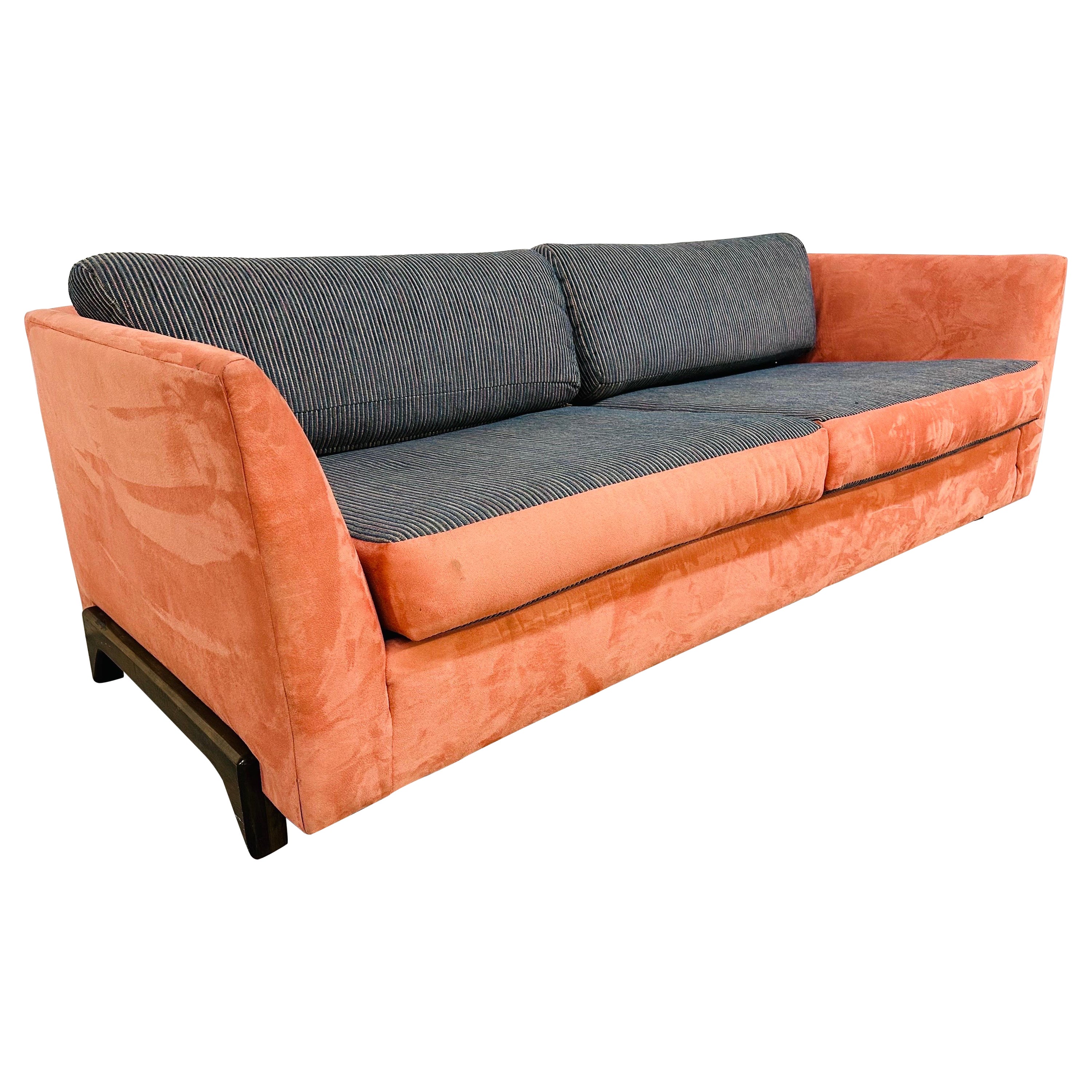 Vintage Modern Salmon Sofa