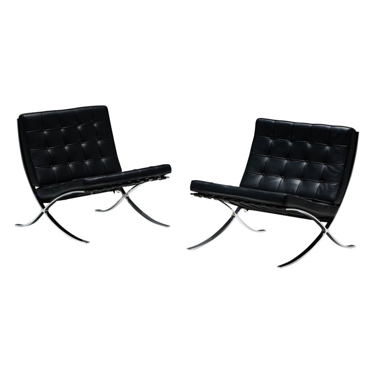 Barcelona Chair by Mies van der Rohe for Knoll, 1980s For Sale at 1stDibs