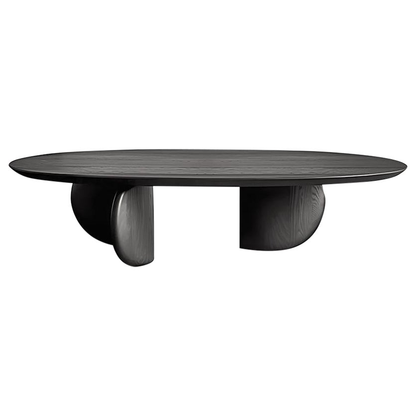 Table basse en bois massif teinté noir, Fishes Series 10 de Joel Escalona en vente
