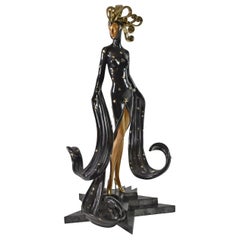 Vintage Erte "Bal Tabarin" Femme Du Monde Bronze Sculpture