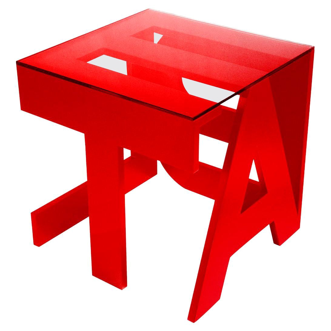 Red "Table" Table by Roberta Rampazzo