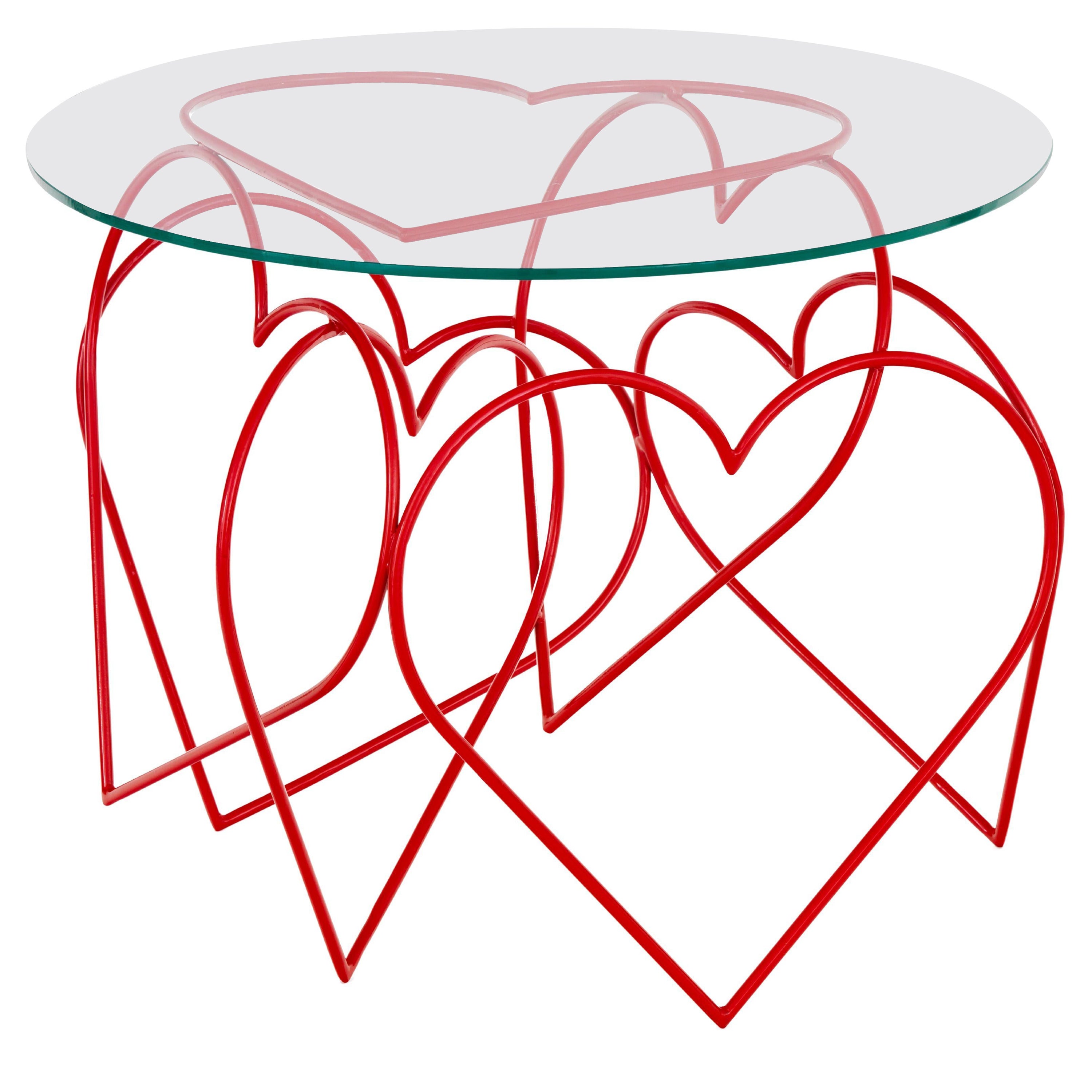 Red Lovely Table by Roberta Rampazzo For Sale