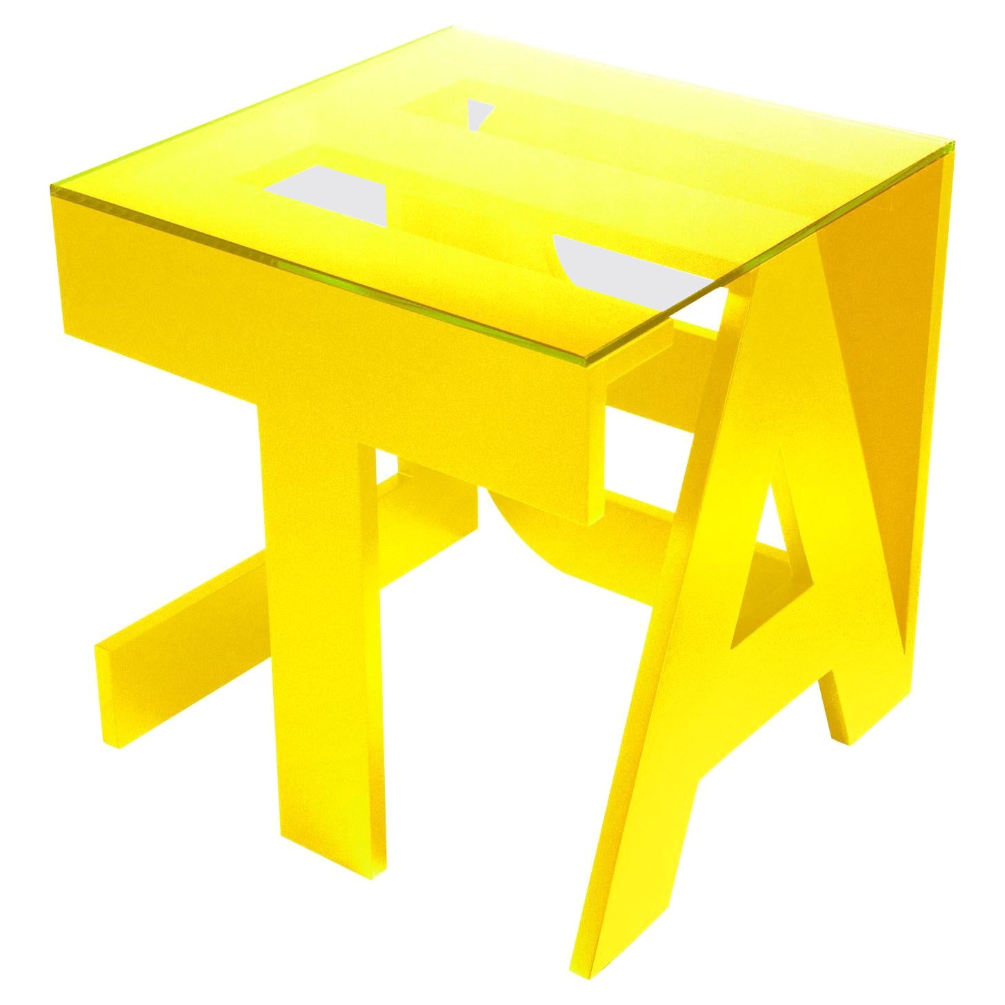 Yellow "Table" Table by Roberta Rampazzo For Sale