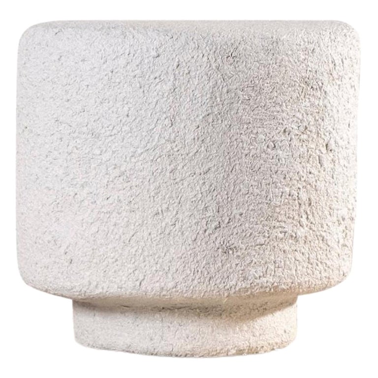 TITI Sculptural Stool – Indoor - Outdoor White Concrete by Mary-Lynn & Carlo