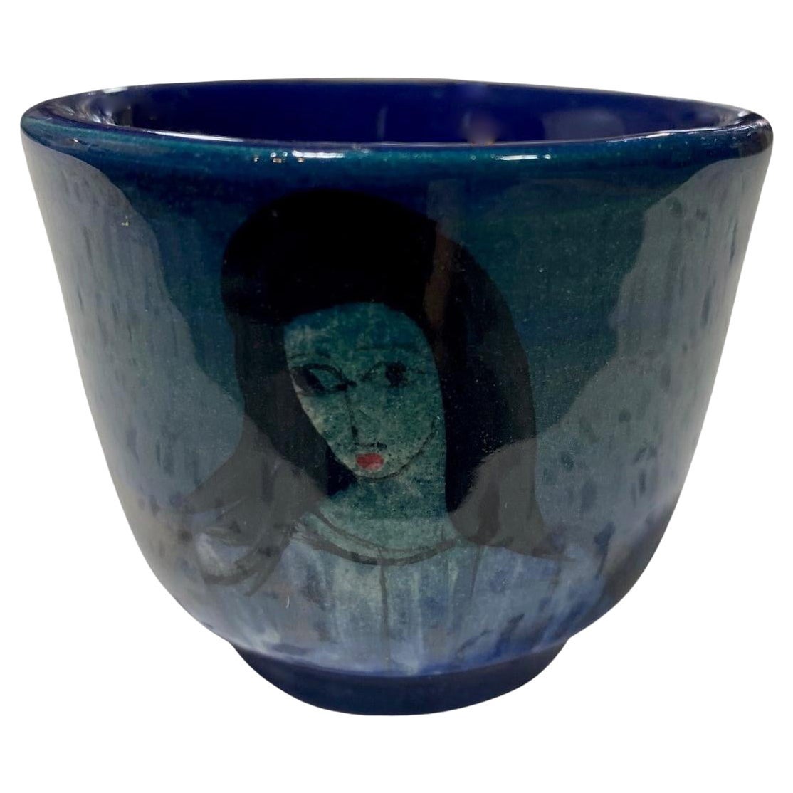 Polia Pillin Signed Mid-Century Modern California Studio Pottery Yunomi Tea Cup