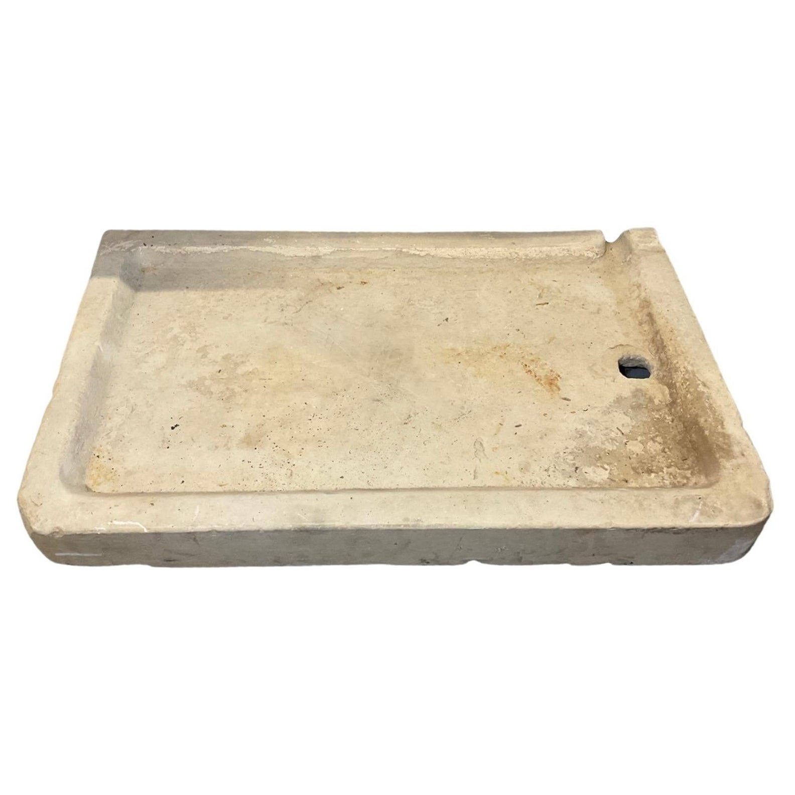 French Burgundy Limestone Sink For Sale