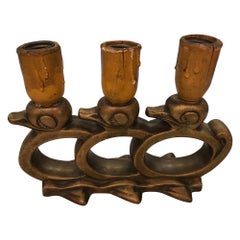 3 Anatroccoli, lampada Art Déco, 1920, in bronzo, Francia