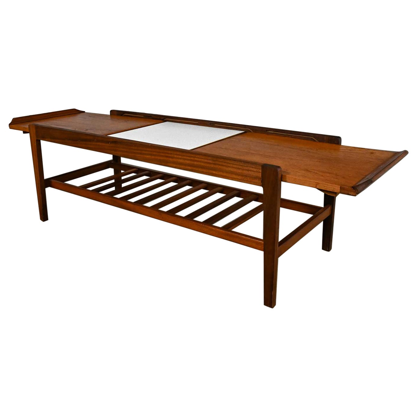 Table basse à rallonge en teck style moderne scandinave des années 1960 Att Remploy
