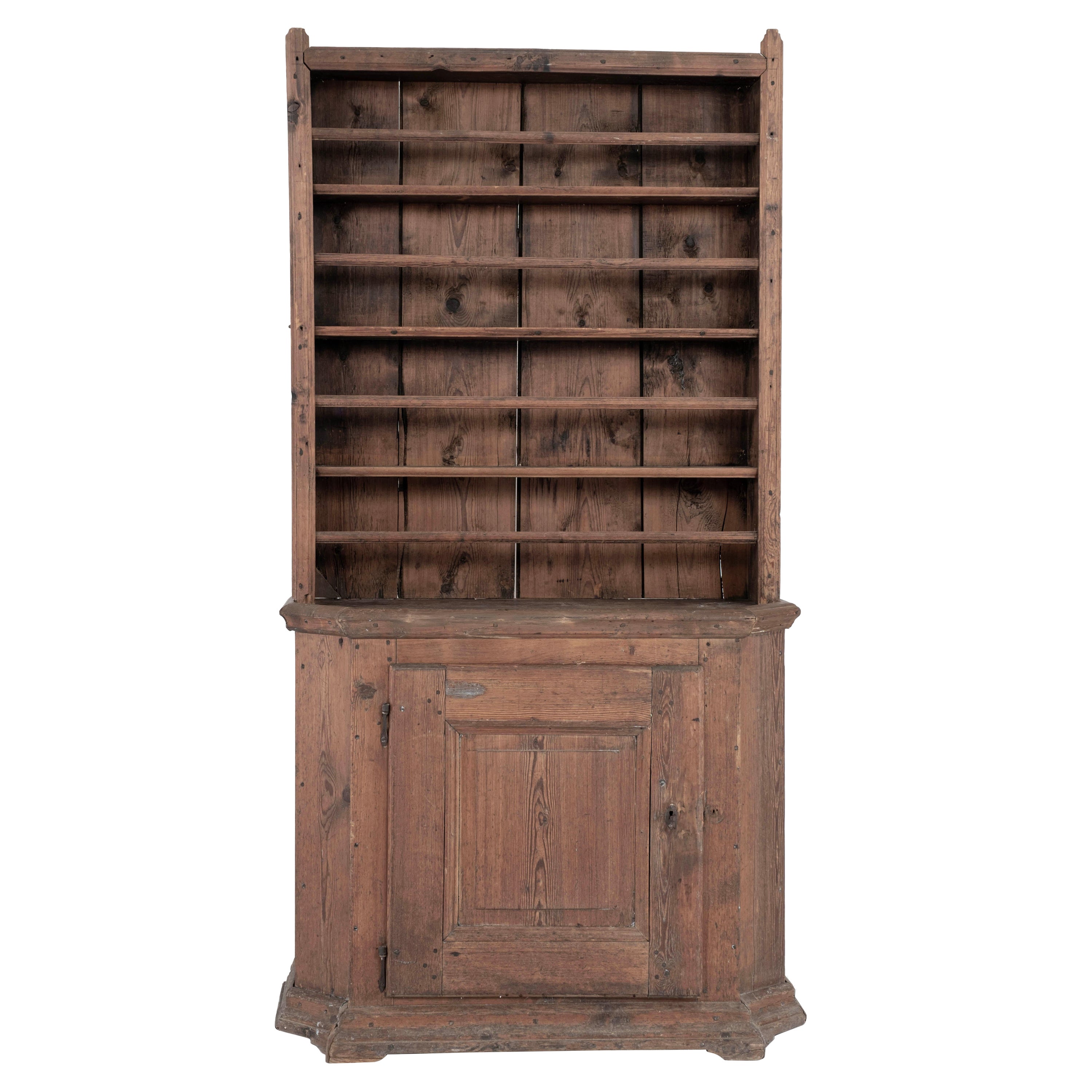 19th Century Swedish Plate Rack Cabinet For Sale
