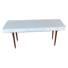 Goatskin Console Table with Three Drawers