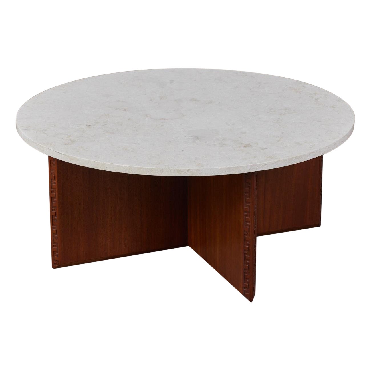 Hexagonal Coffee Table Set by Frank Lloyd Wright for HeritageHenredon
