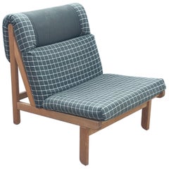 The Danish 1960s "Rag" Easy Lounge Chair in Pine by Bernt Petersen