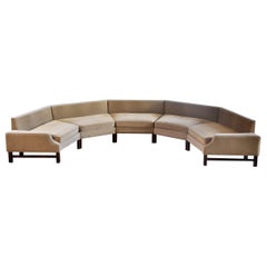 Mid-century Italian Curved Sectional Sofa, 1970s