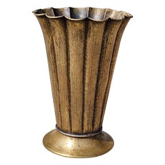 Vintage Hammered Brass Umbrella Stand by E. Casagrande