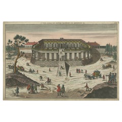 Antique Optical Print of the Sanssouci Palace, Potsdam