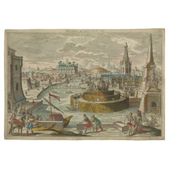 Antique Optical Print of the Ancient City of Babylon