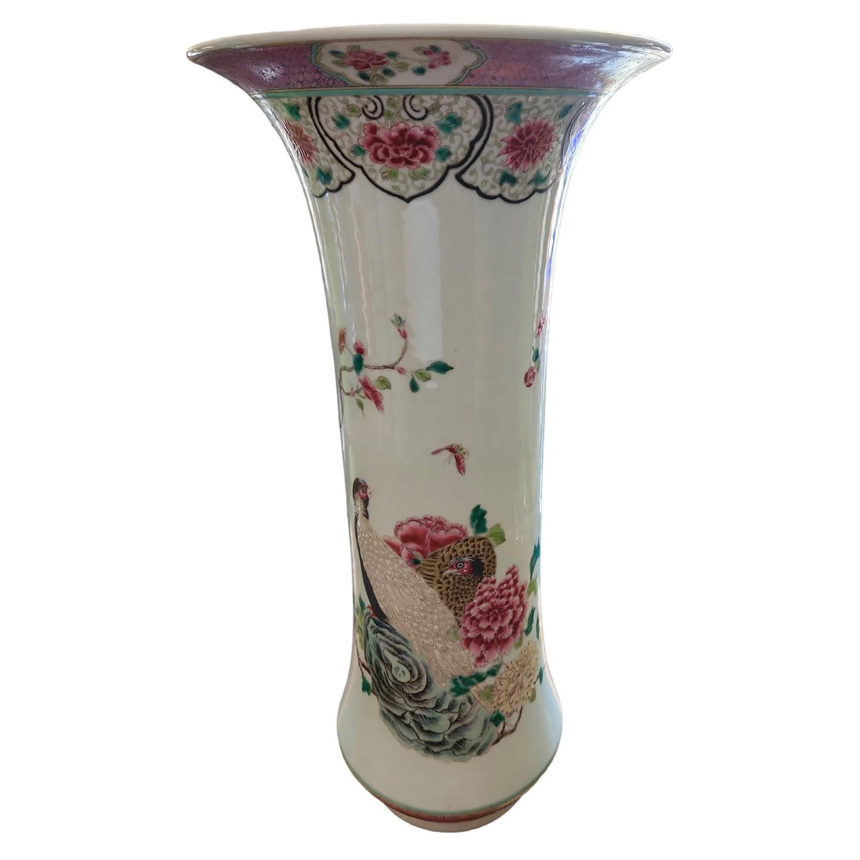 Bicchiere Famille Rose del XIX secolo