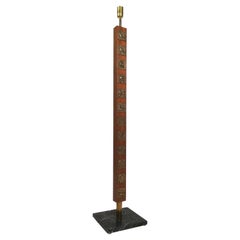 Retro Midcentury Floor Lamp Decorated with Zodiac Sign in the Style of P. Fornasetti