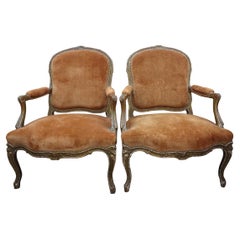 Pair of 19th Century French Louis XV Style Giltwood Chairs
