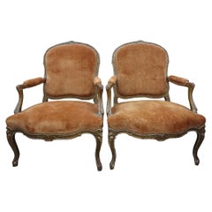 Pair of 19th Century French Louis XV Style Giltwood Chairs