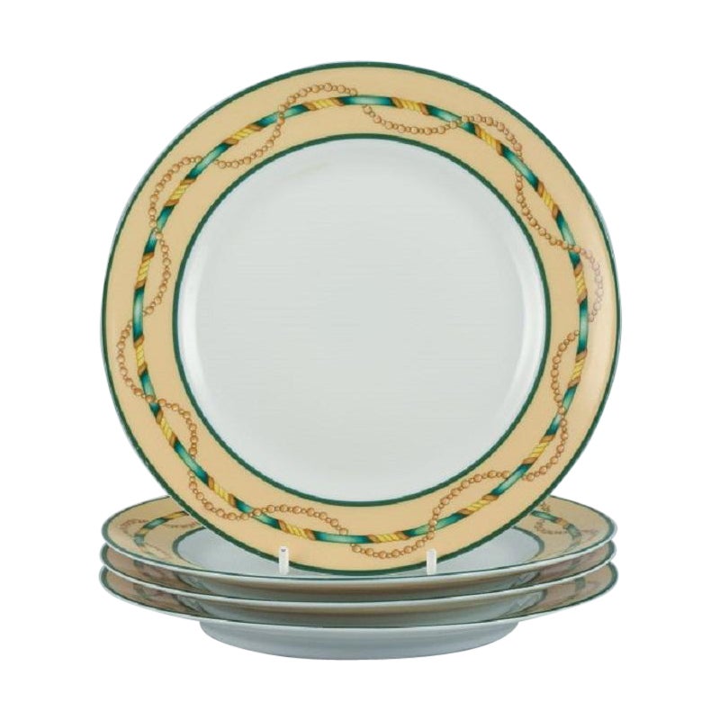 Giacomo Passera for Porcelaine de Paris, Set of Four Plates For Sale