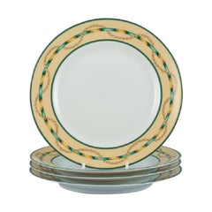 Vintage Giacomo Passera for Porcelaine de Paris, Set of Four Plates