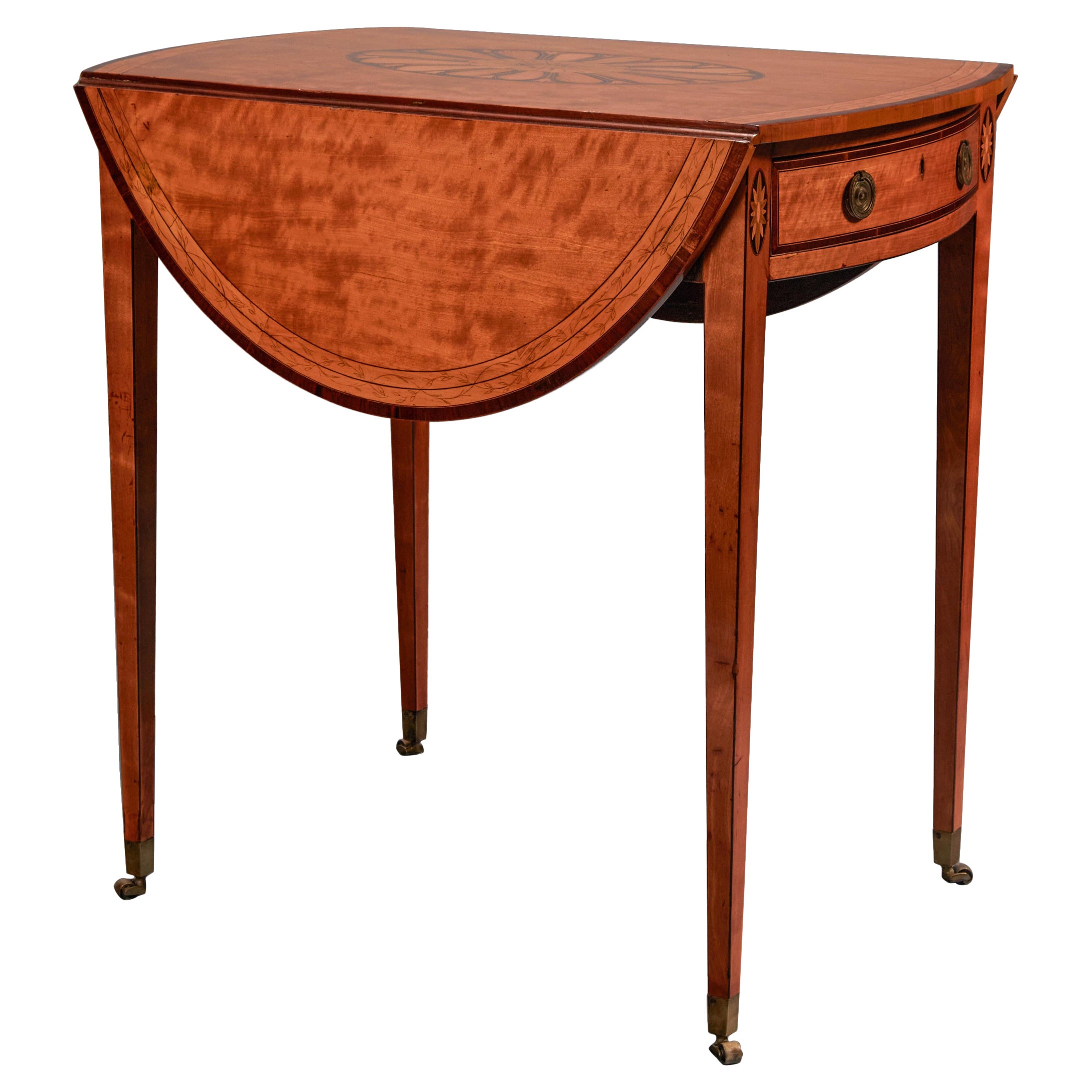 Feiner Pembroke-Tisch mit Intarsien aus Satinholz von George III. im Angebot