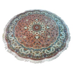 Alfombra Tabriz Vintage 1970 hecha a mano, 1D29